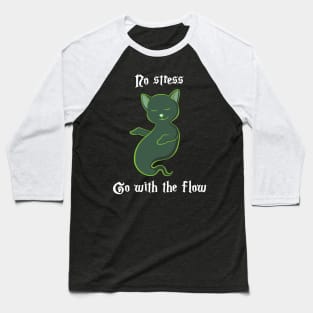 Go with the flow - white Baseball T-Shirt